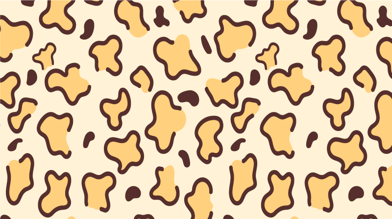 Tappeto vinile stampa animale grandi forme di leopardo - TenStickers