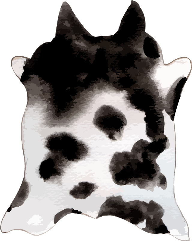 Tappeto vinile stampa animale idea pelle di mucca - TenStickers