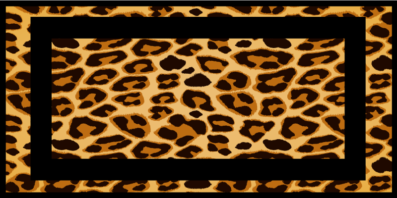 Tappeto vinile stampa animale contorno di leopardo - TenStickers