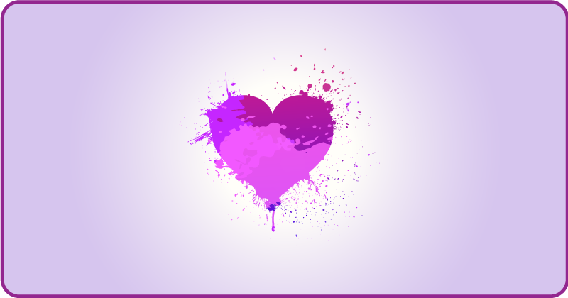 Tappeto vinile per ragazzi schizzo di cuore viola - TenStickers