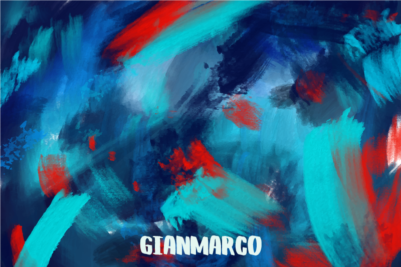 Tappeto vinile con nome esplosione di colore - TenStickers