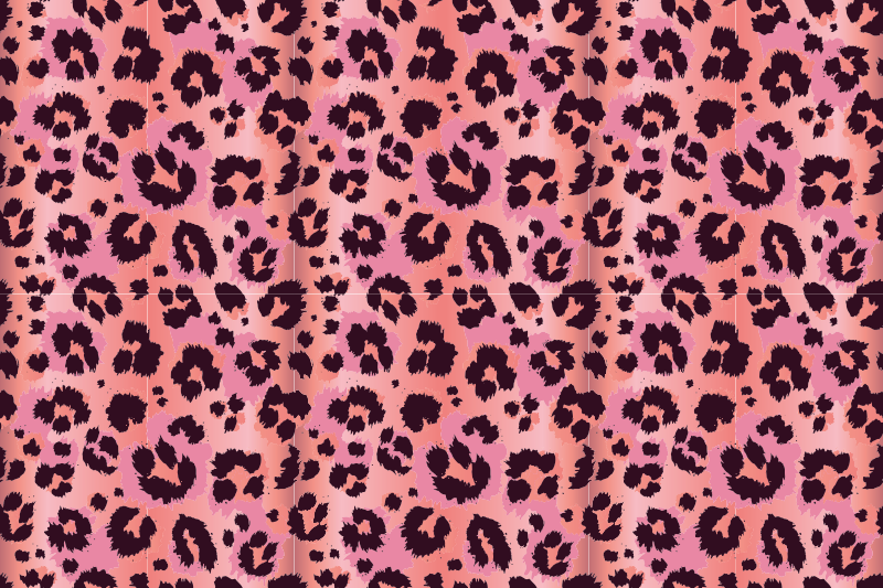 Tappeto vinile stampa animale leopardato rosa - TenStickers