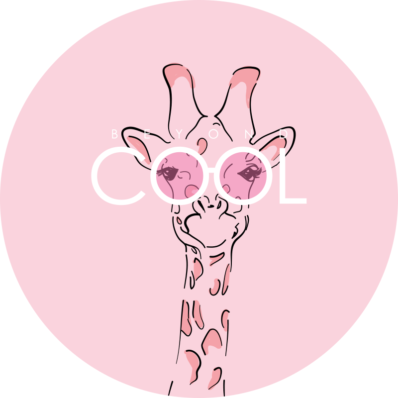 Tappeto vinile per ragazzi adorabile giraffa fresca - TenStickers
