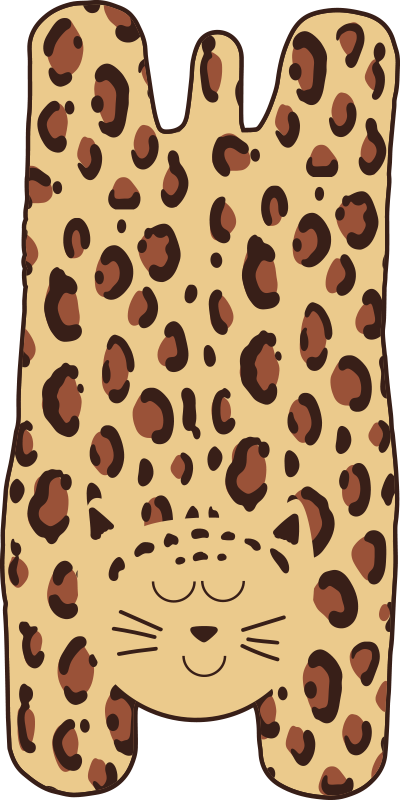 Tappeto vinile stampa animale leopardo felice - TenStickers