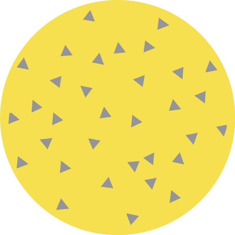 Tappeto vinile geometrico disegno del triangolo giallo - TenStickers