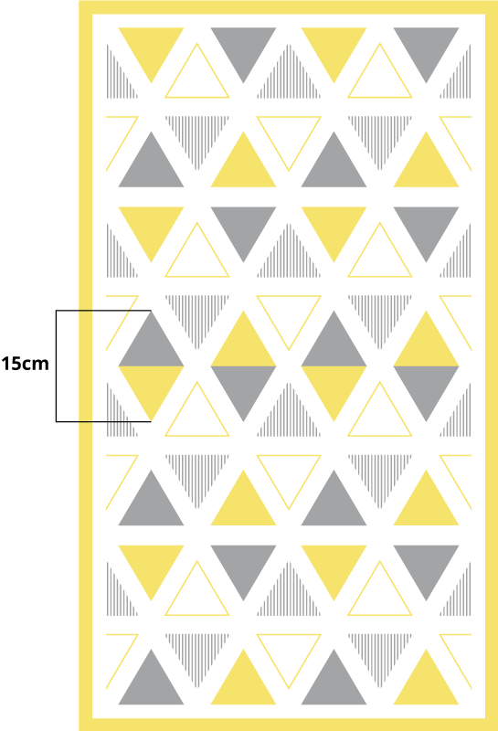 Tappeto vinile geometrico modello triangolo giallo - TenStickers