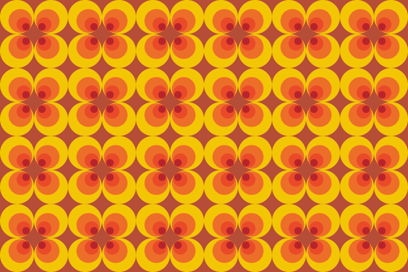 Tappeto vinile piastrelle forme floreali - TenStickers