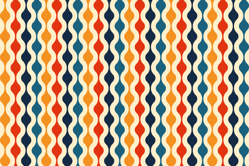 Tappeto in vinile soggiorno onde colorate curve - TenStickers