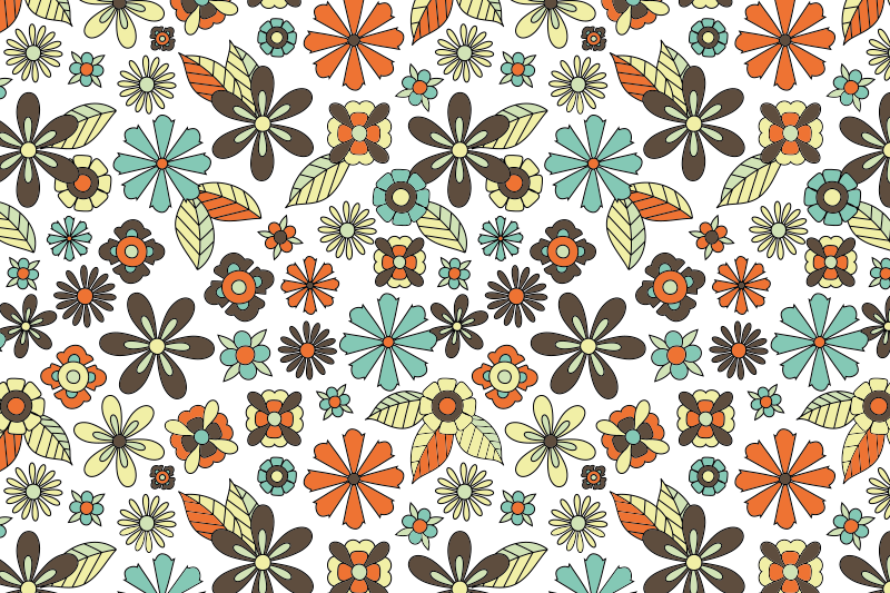 Tappeto vinile vintage design retrò anni '70 - TenStickers