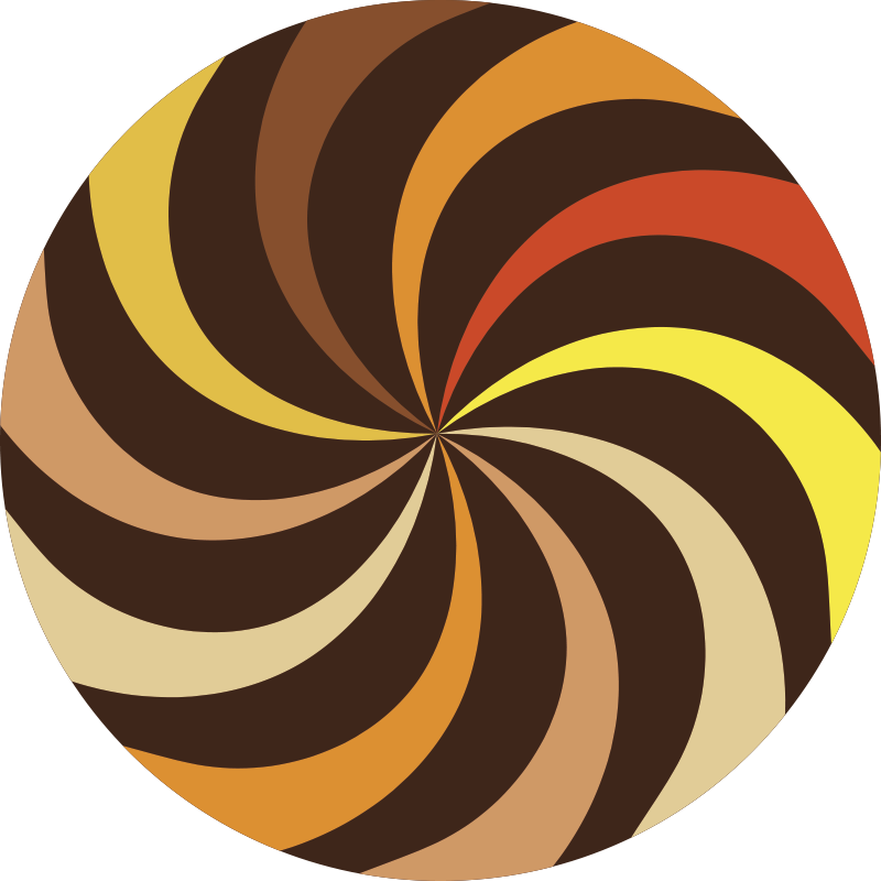 Tappeto vinile strisce esplosione di colori a spirale - TenStickers