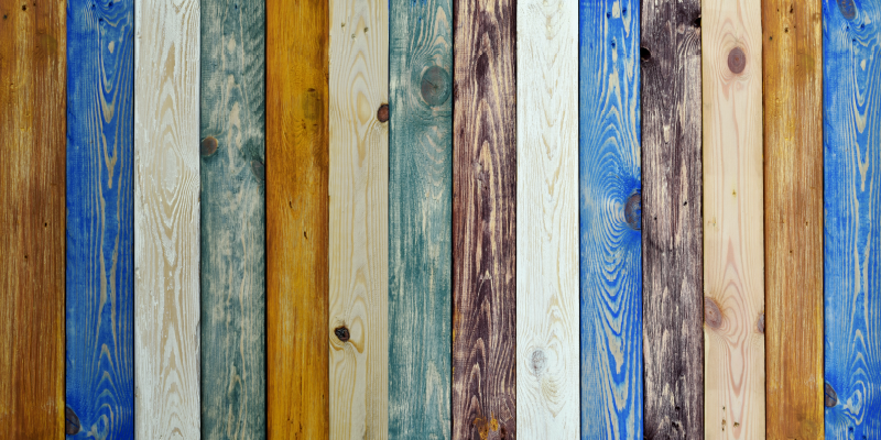 Tappeto vinile effetto legno assi colorate - TenStickers