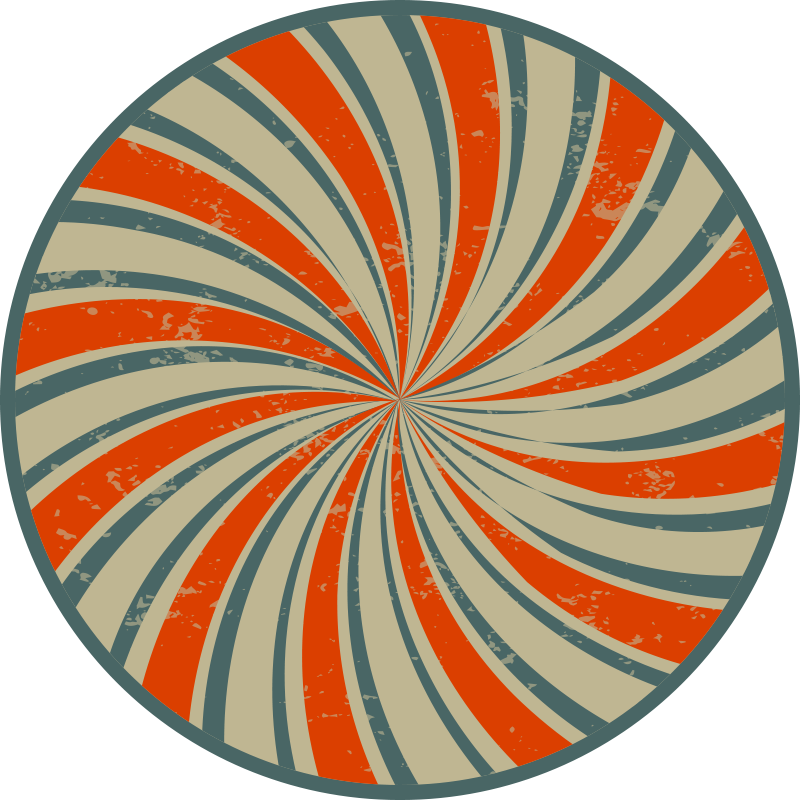 Tappeto vinile vintage disegno a spirale - TenStickers