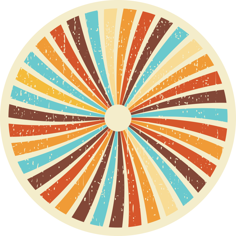 Tappeto vinile vintage motivo radiante retrò - TenStickers