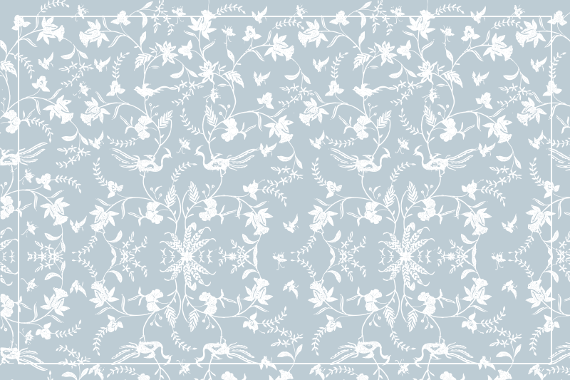 Tappeto vinile fiori sofisticati motivi botanici - TenStickers
