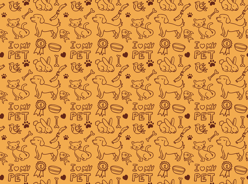 Tappeto vinile animali motivo amore per gli animali - TenStickers