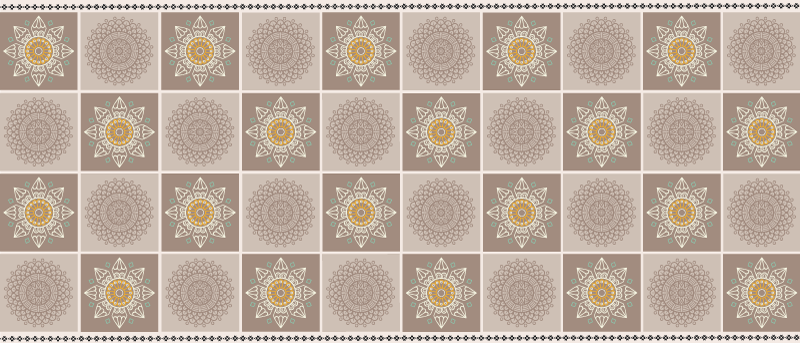 Tappeto vinile Mandala intricate piastrelle floreali - TenStickers