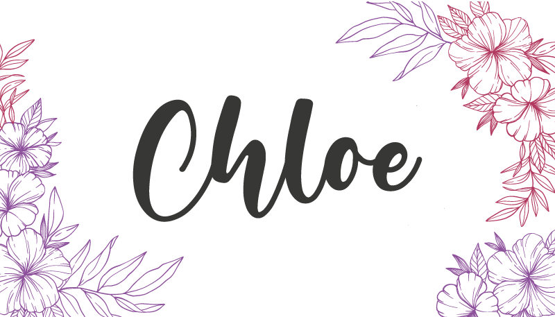 Tappeto vinile per ragazzi nome personalizzato floreale - TenStickers