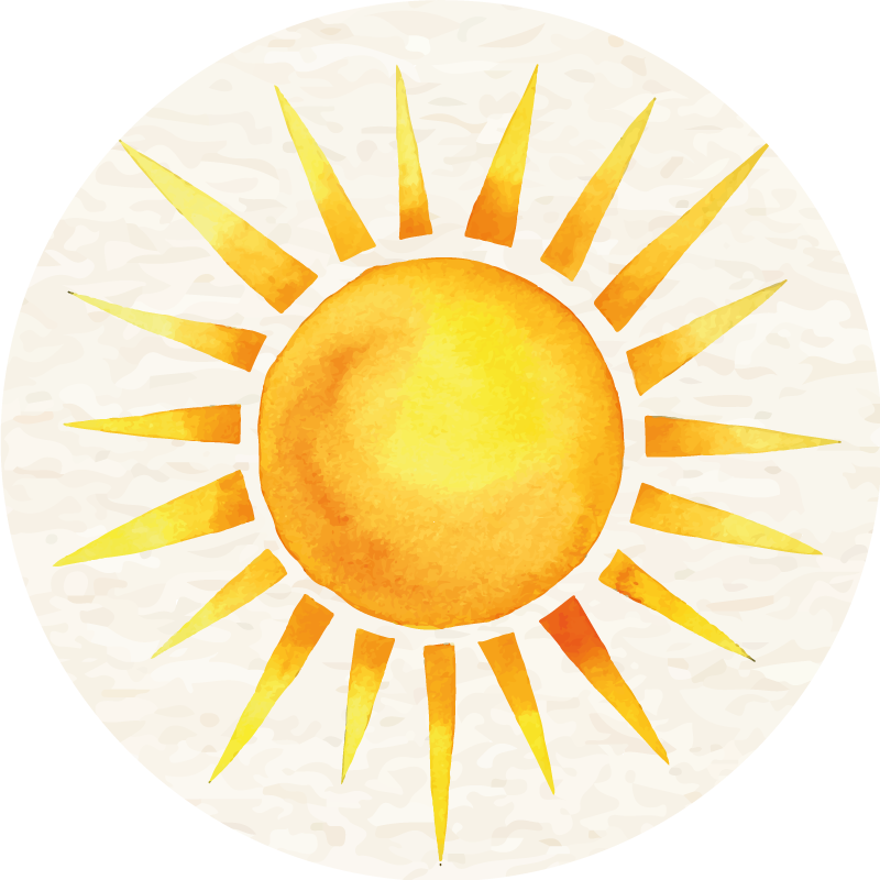 Tappeto vinile natura esplosione di sole - TenStickers