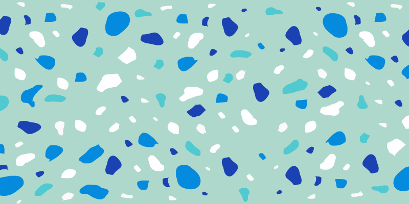 Tappeti vinile motivi terrazzo blu - TenStickers