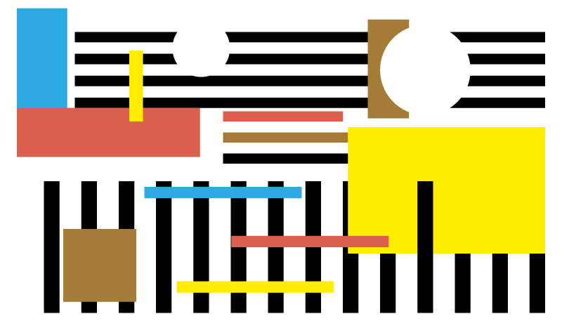 Tappeto vinile moderno motivi a strisce colorate - TenStickers