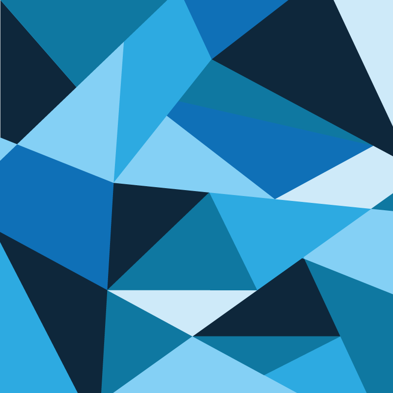 Tappeto vinile geometrico motivi triangolari blu - TenStickers