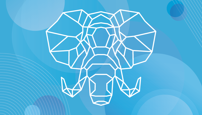 Tappeto vinile animali faccia di elefante blu - TenStickers