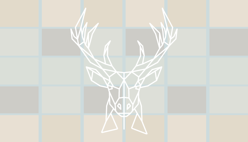 Tappeto vinile stampa animale cervo geometrico - TenStickers