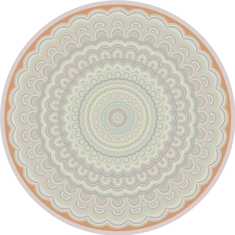 Tappeto vinile Mandala intricato motivo circolare - TenStickers