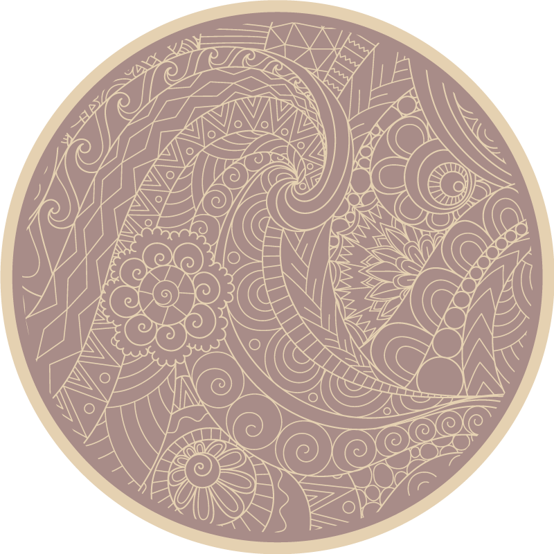 Tappeto vinile mandala motivo circolare intricato - TenStickers