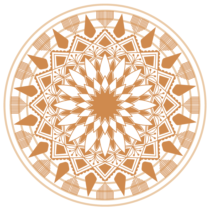Tappeto vinile Mandala disposizione geometrica complessa - TenStickers