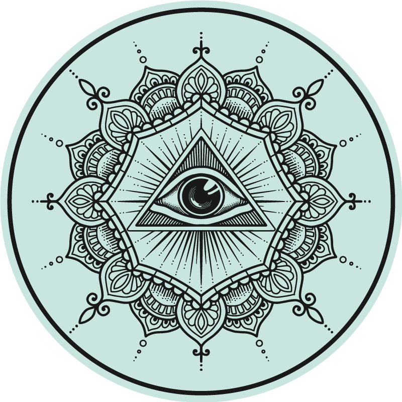 Tappeto vinile Mandala occhio onniveggente - TenStickers