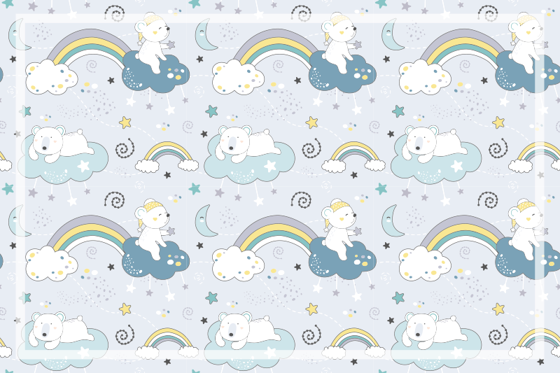 Tappeto vinile per bambini sogno ad occhi aperti - TenStickers