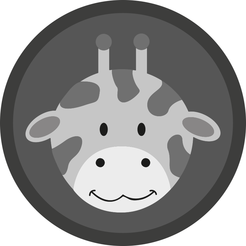 Tappeto vinile bebé cucciolo di giraffa grigio - TenStickers