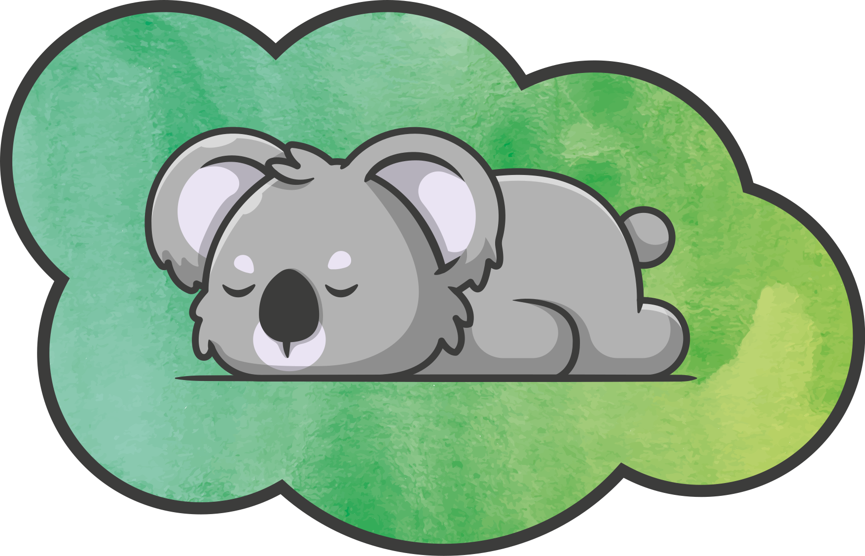 Tappeto vinile bebé koala addormentato - TenStickers