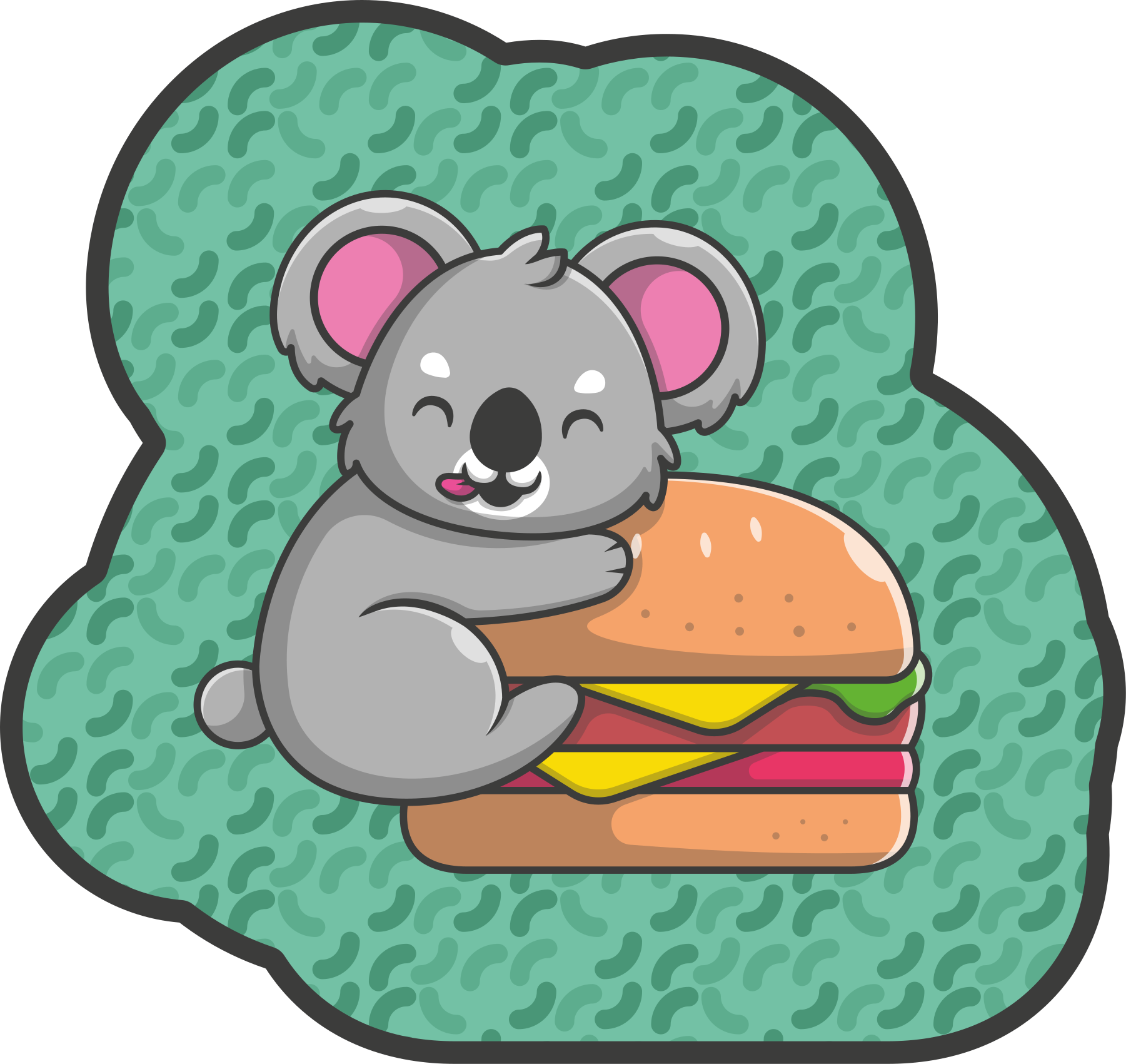 Tappeto vinile bebé spuntino carino a forma di koala - TenStickers