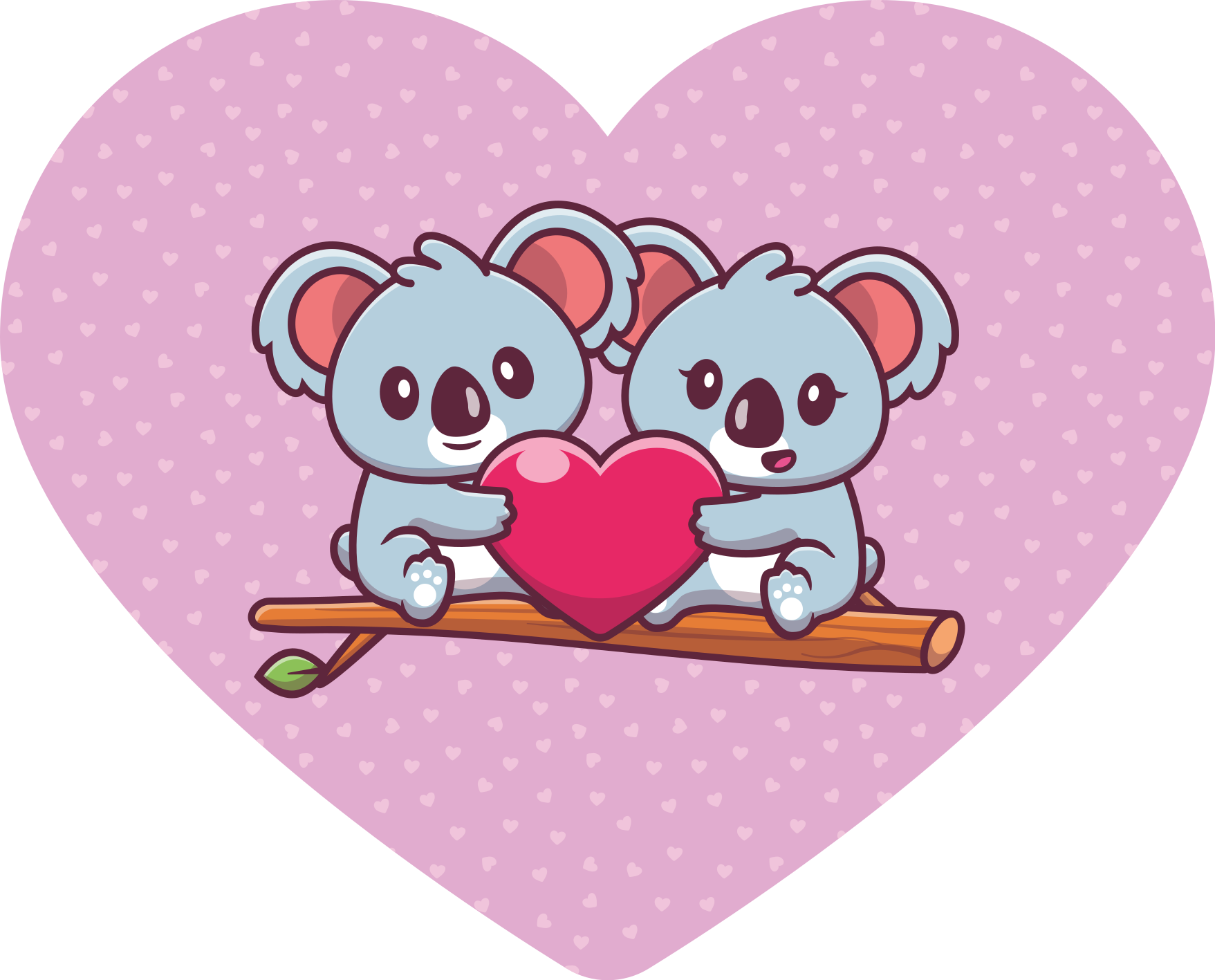 Tappeto vinile per bambini con adorabili koala abbracciati - TenStickers