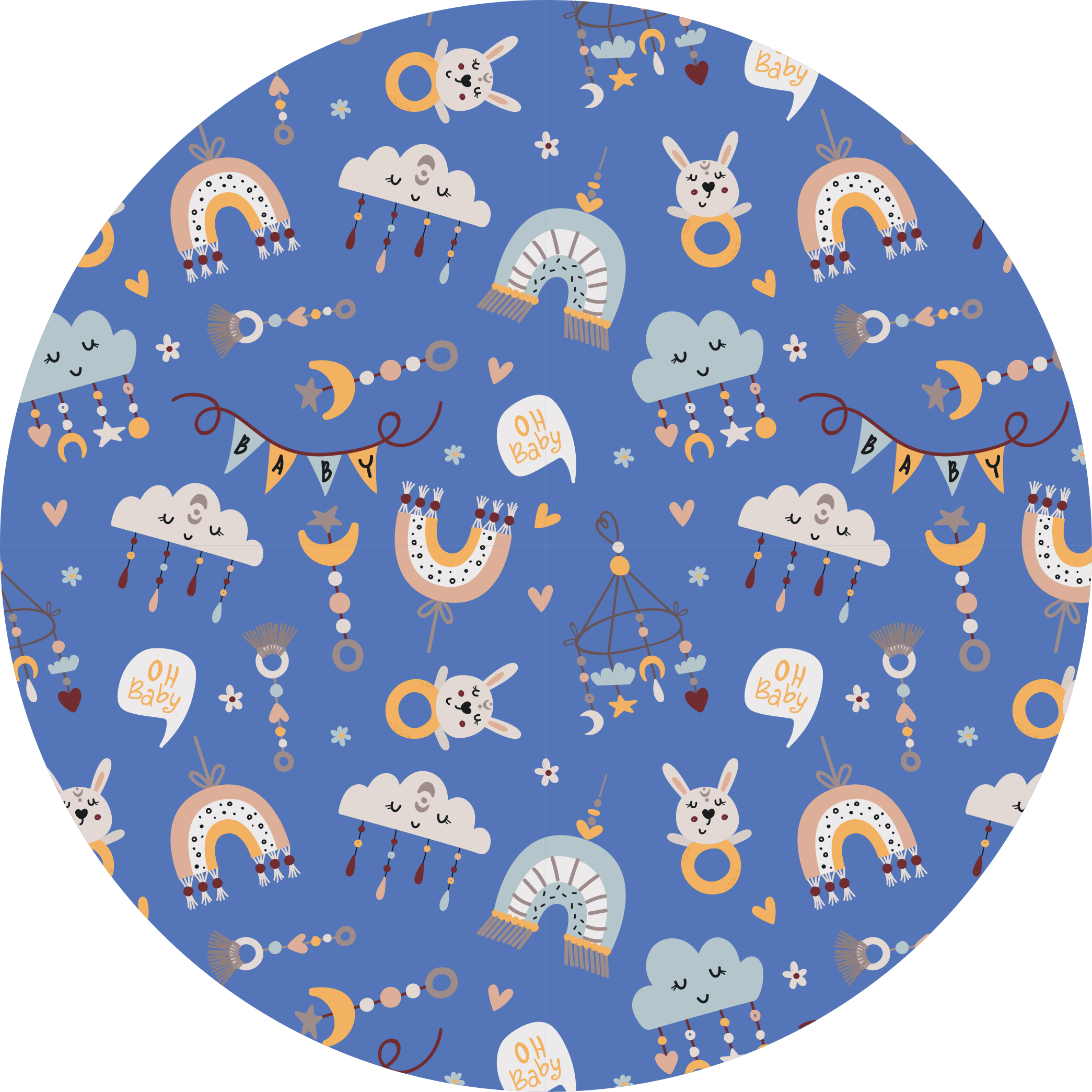 Tappeto vinile per bambini modelli di cuccioli di animali - TenStickers