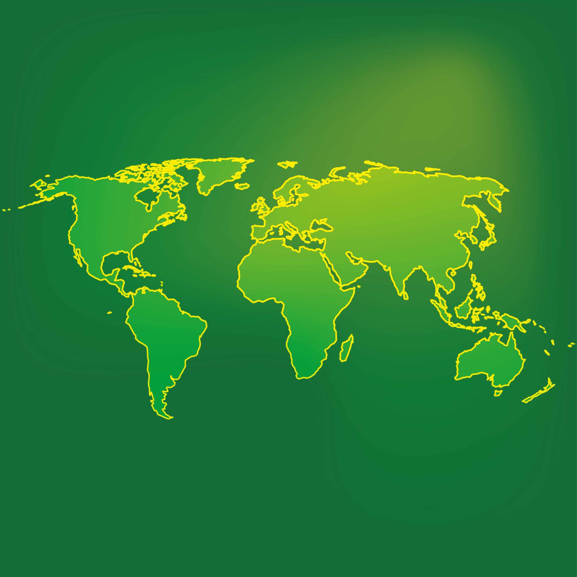 Tappeto vinile mappamondo schema del mondo verde - TenStickers