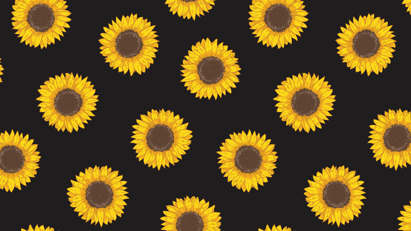 Tappeto vinile fiori motivo a girasole - TenStickers