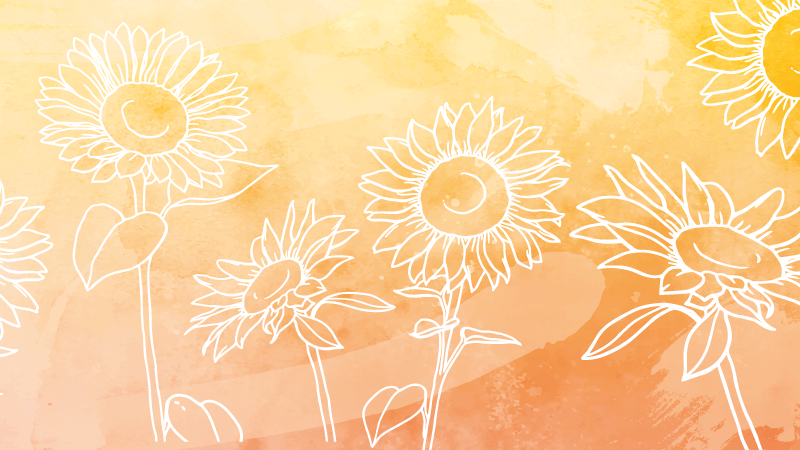 Tappeto vinile fiori disegno di fiore di girasole - TenStickers