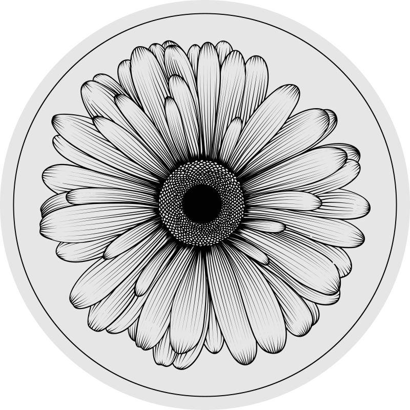 Tappeto vinile fiori illustrazione floreale dettagliata - TenStickers