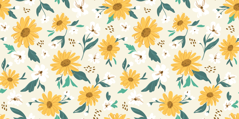 Tappeto vinile fiori allegro motivo floreale - TenStickers