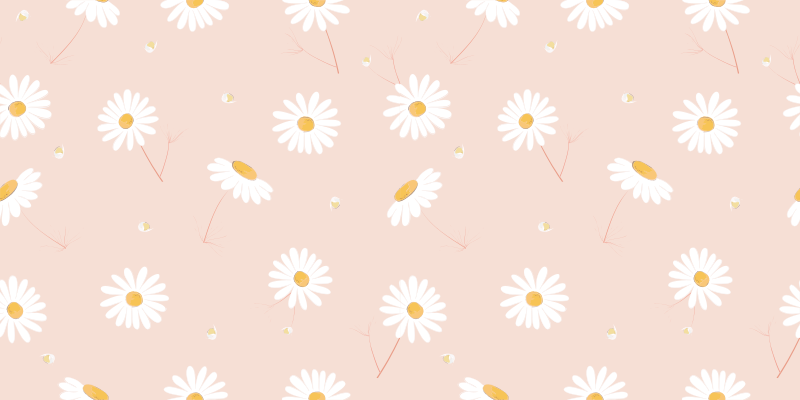 Tappeto vinile fiori composizione floreale di margherite - TenStickers