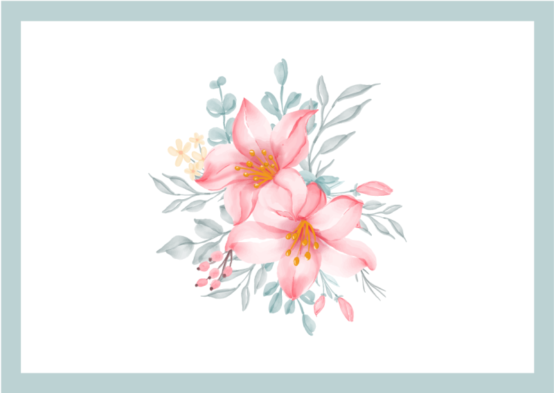 Tappeto vinile fiori eleganza floreale rosa - TenStickers