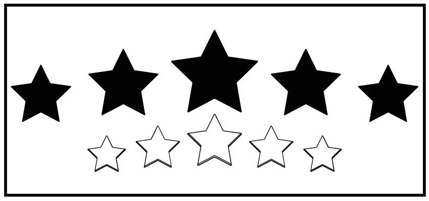 Tappetto vinile stelle motivo bianco e nero - TenStickers