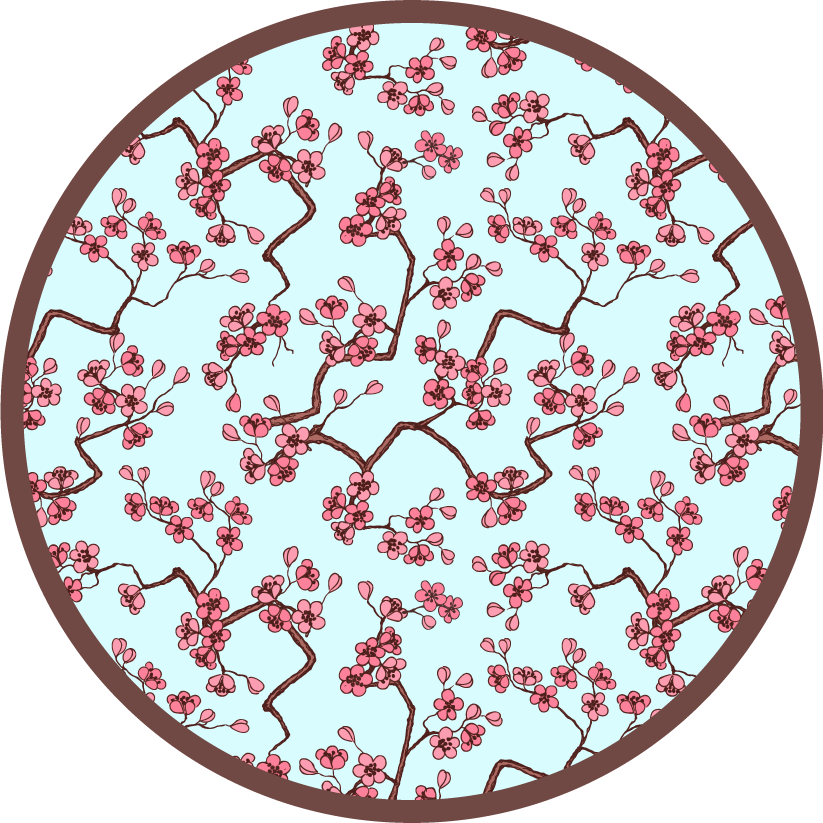 Tappeto vinile fiori motivo fiori di ciliegio - TenStickers