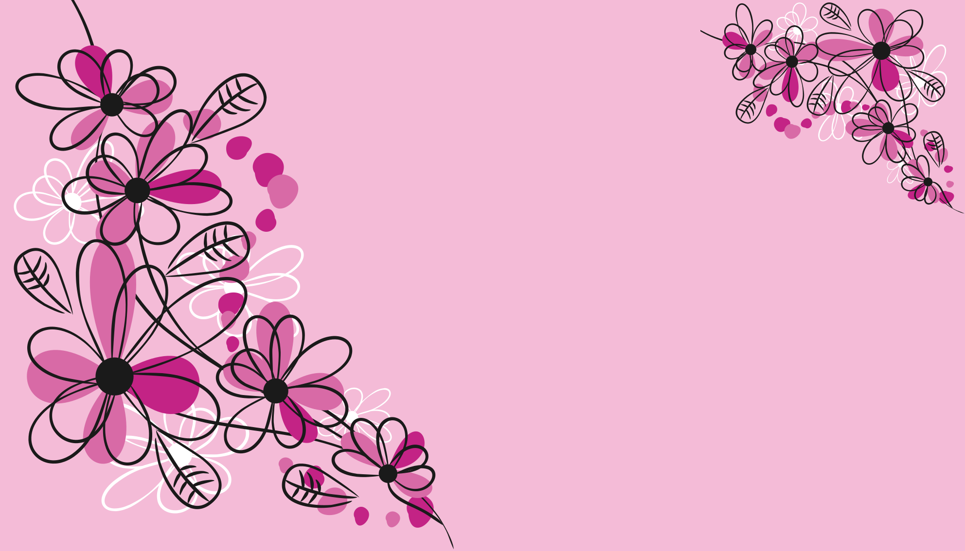 Tappeto vinile fiori ciondolo floreale rosa - TenStickers