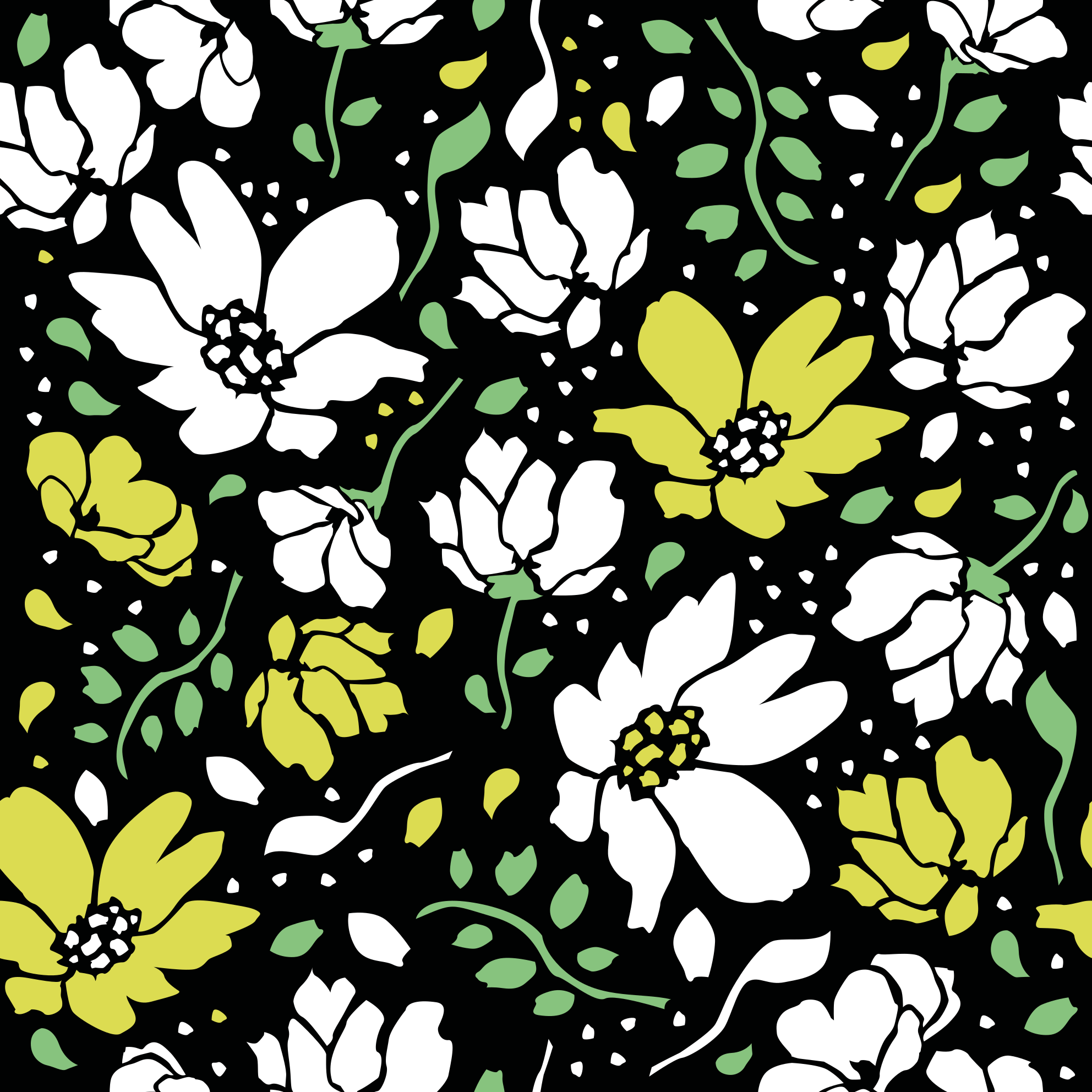 Tappeto vinile fiori motivo floreale audace - TenStickers