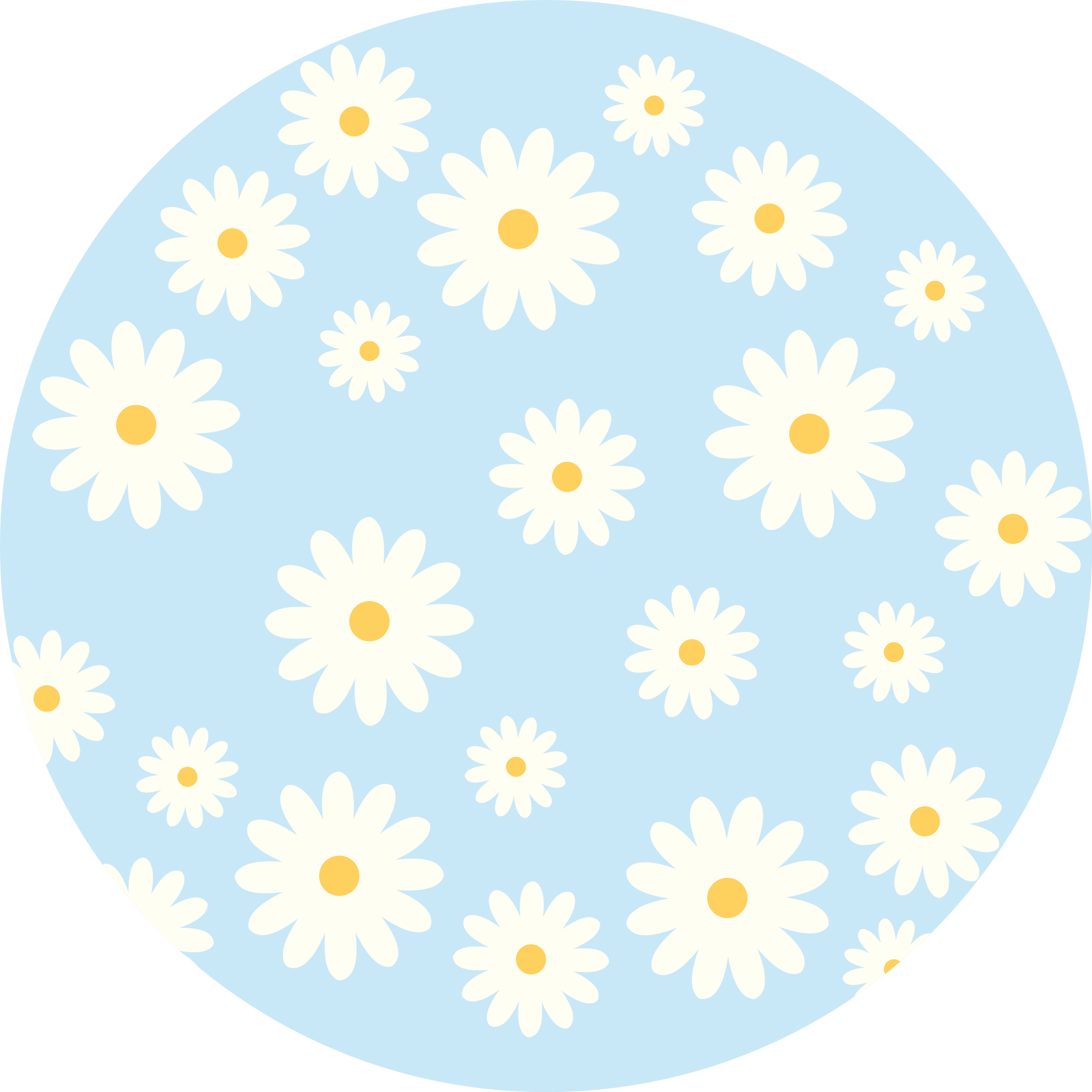 Tappeto in vinile soggiorno emblema floreale margherita - TenStickers