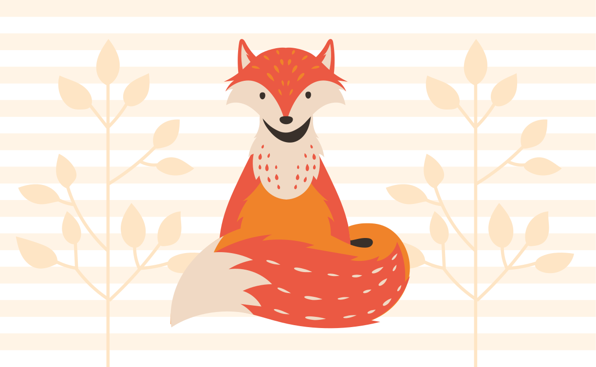 Tappeto vinile per bambini illustrazione di volpe carina - TenStickers
